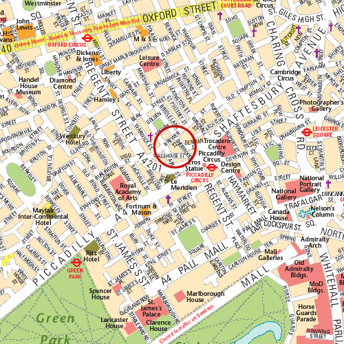 Detailed map of sofia-hotels-regent-palace-hotel