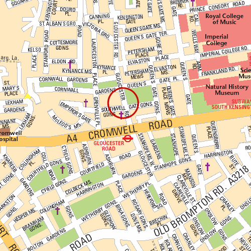Map of sofia-hotels-rydges-kensington-plaza