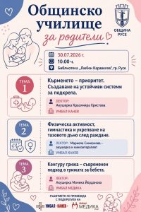Кърмене, „кенгуру – грижа“ и възстановяване след раждане са темите на новото издание на „Академия за родители“