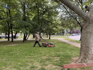 Продължават дейности по косене на тревните площи в Русе от общинските екипи